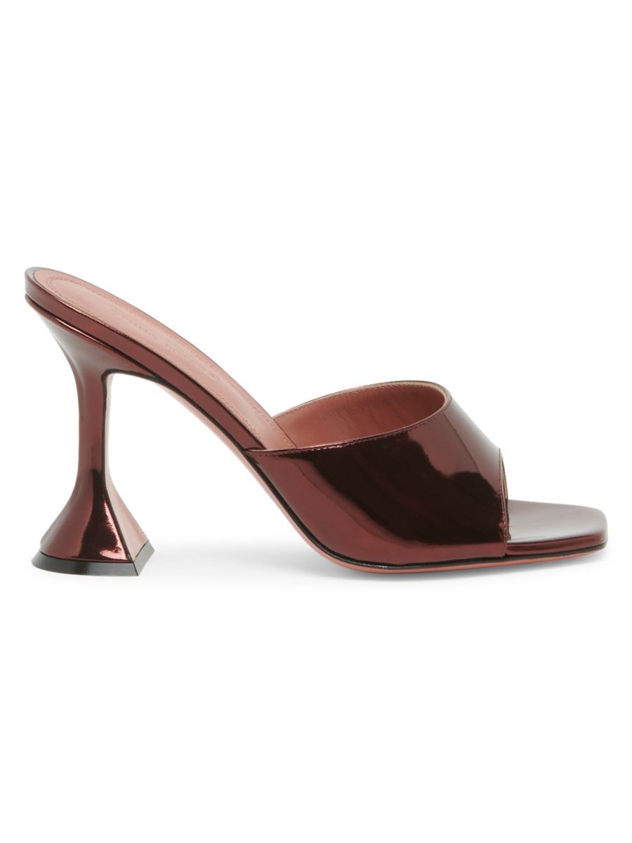 Lupita 95MM Mirrored Leather Sandals | Saks Fifth Avenue
