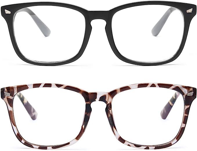 Livho 2 Pack Blue Light Blocking Glasses, Computer Reading/Gaming/TV/Phones Glasses for Women Men... | Amazon (US)