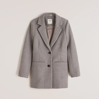 Wool-Blend Blazer Coat | Abercrombie & Fitch (US)