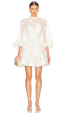 Zimmermann Matchmaker Lift Off Mini Dress in Ivory from Revolve.com | Revolve Clothing (Global)