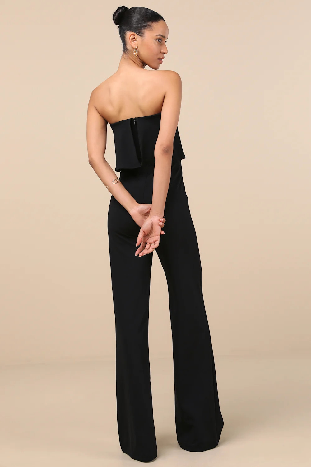 Power of Love Black Strapless Jumpsuit | Lulus