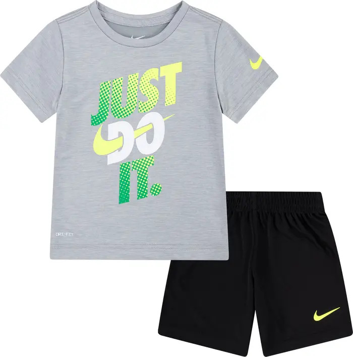 Kids' Graphic T-Shirt & Dropset Shorts Set | Nordstrom Rack