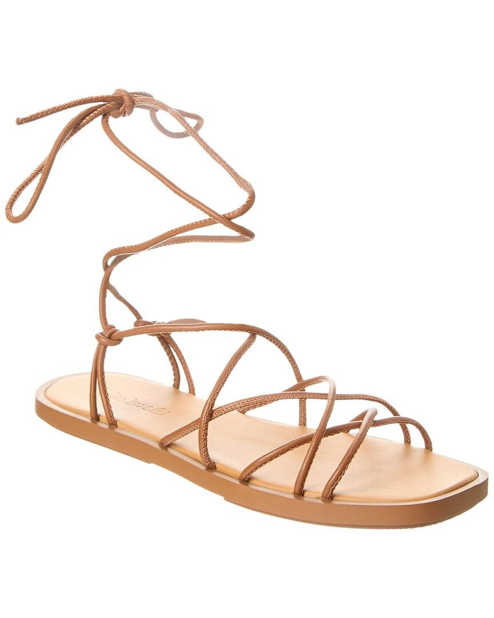 Madewell Lace-Up Leather Sandal, 8, Brown, Adult | Walmart (US)