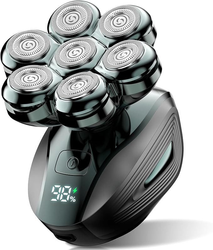 Cyruzi Head Shavers for Bald Men: 7D Floating Electric Razor with Magnetic Removable Head, IPX7 W... | Amazon (US)