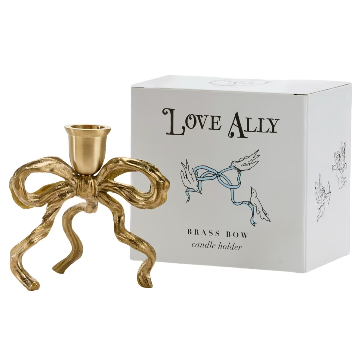 Brass Bow Candle Holder | Wolf & Badger