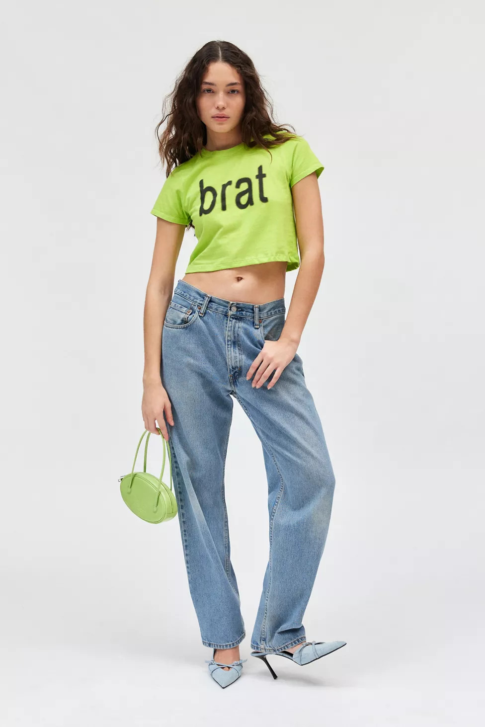 Charli XCX UO Exclusive Brat Graphic Baby Tee | Urban Outfitters (US and RoW)
