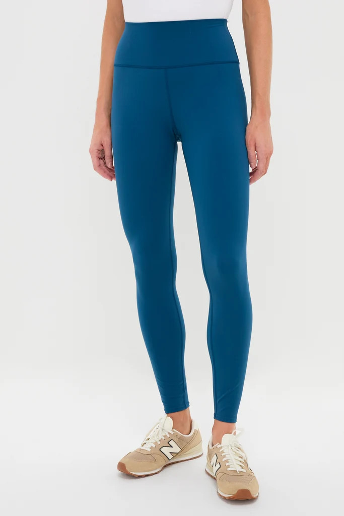 Harbor Blue High Rise Long Compression Spandex MacKenzie Legging | Tuckernuck (US)
