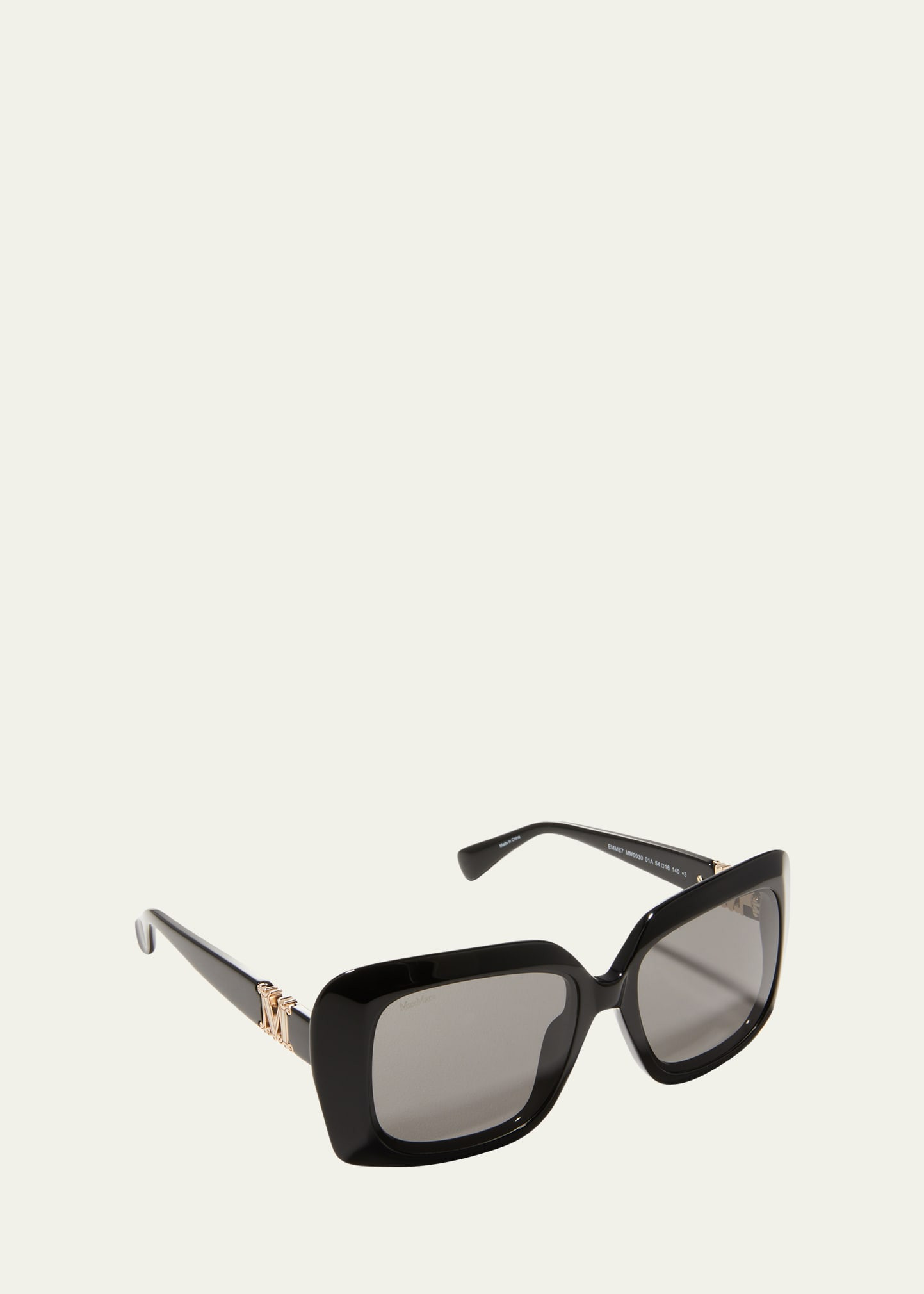 Max Mara Emme Rectangle Plastic Sunglasses | Bergdorf Goodman