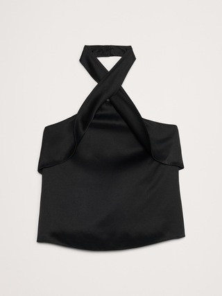 Italian Satin Halter Top | Banana Republic (US)