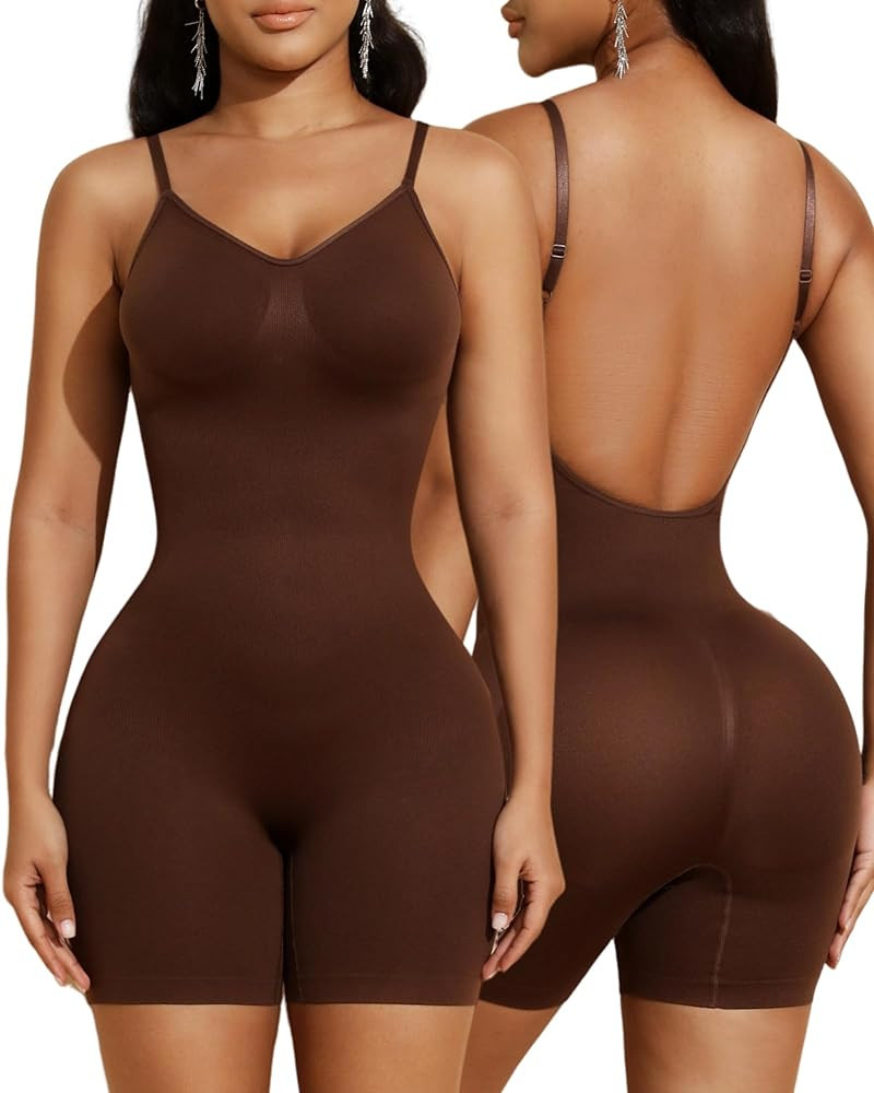 Varaso Shapewear Bodysuit for Women Seamless Backless Tummy Control Bodysuits Body Shaper Jumpsui... | Amazon (US)