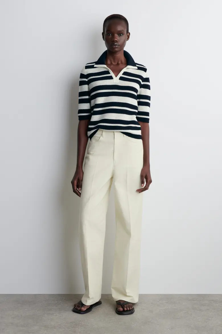 Cotton-Canvas Straight-Leg Pants (Women) | Nordstrom | Nordstrom