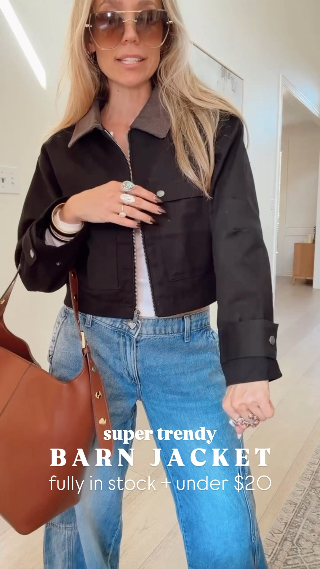 This barn jacket, YOU GUYS 🙊 looks so much like my Zara cropped trench jacket, but this one is literally HALF the price!

Wearing: size small // my tts

📍Where to wear: dates, anniversary, girls brunch, weekend outings, sporting events, work // office , travel day, road trips, flights, target, shopping days, meetings, running errands, church. 

Ootd, outfit Inspo, fashion finds, trending, cozy, casual outfits, modest outfit, classy casual, look for less, fall fashion 2025, free people, designer, girly, chic, trendy, elevated basics, everyday style, fall wear, fall fashion, fall style, fall ootd, Ugg season, fall style edit, LTK outfit inspo, Amazon fall fashion, Walmart Fall fashion, designer inspired looks, Target fashion, Target finds. 

#LTKFindsUnder50 #LTKSeasonal #LTKStyleTip