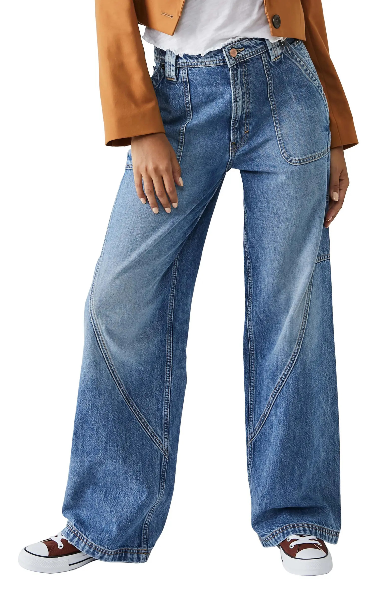 Free People We the Free Haywire Wide Leg Nonstretch Jeans | Nordstrom | Nordstrom