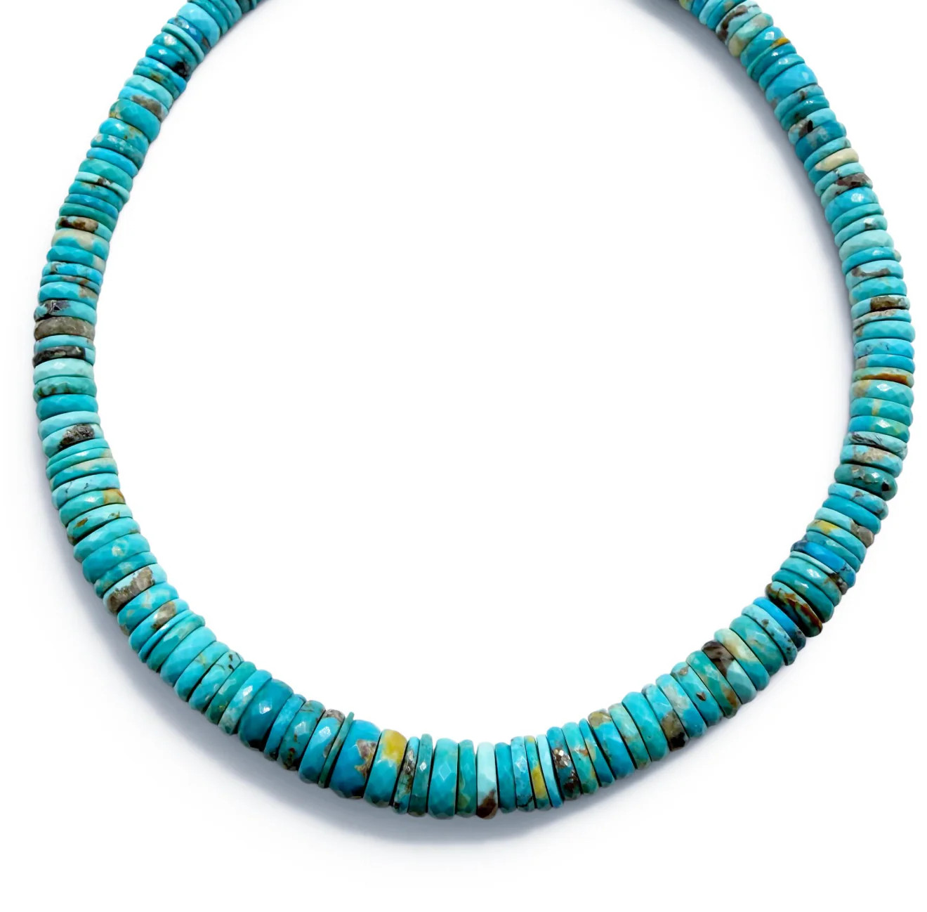 TURQUOISE HEISHI BEAD NECKLACE – SHAKTI | SHAKTI JEWELRY