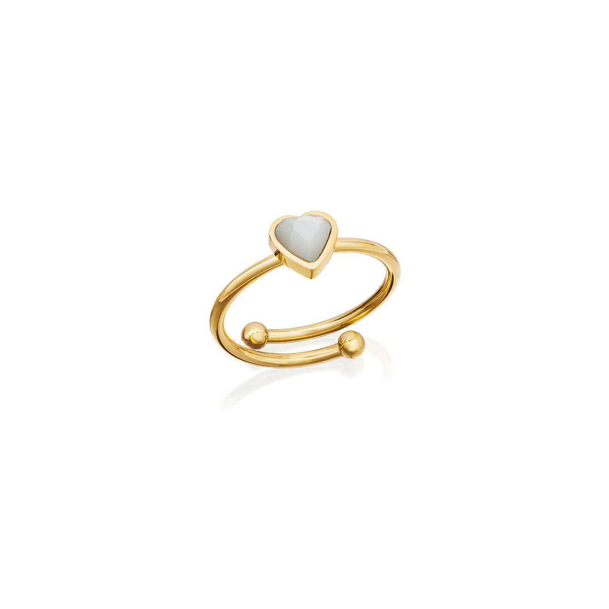 Mini Heart Birthstone Ring (Gold) | Abbott Lyon