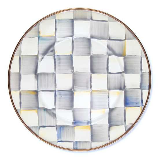 Sterling Check Enamel Salad/Dessert Plate | MacKenzie-Childs