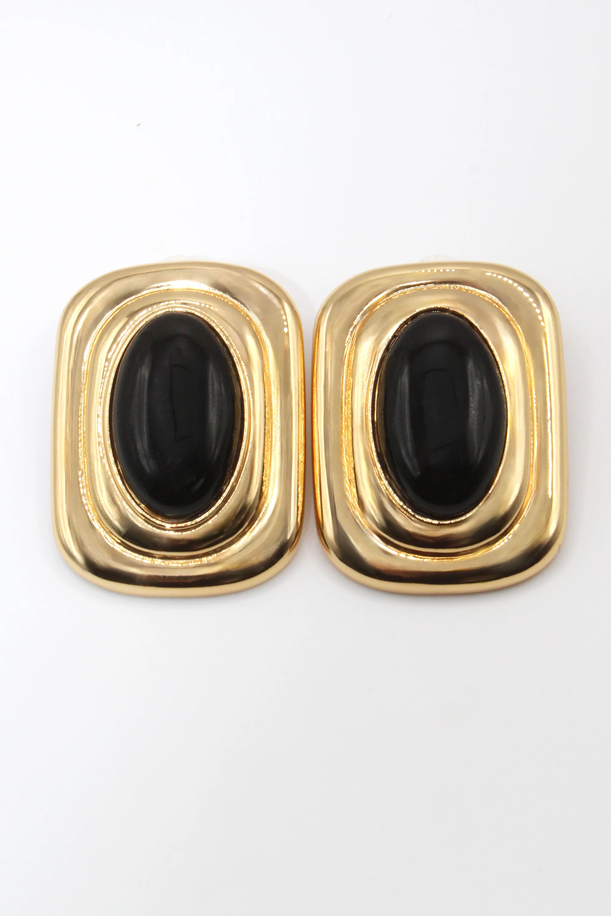 Fifth Avenue Flame Statement Earrings in Black & Gold | Tame New York | Tame New York