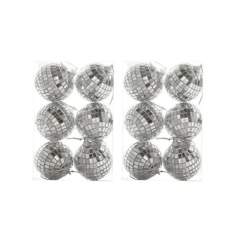 24 Pcs 2 Inch Mirror Disco Balls Party Christmas Xmas Tree Ornaments Decoration | Walmart (US)