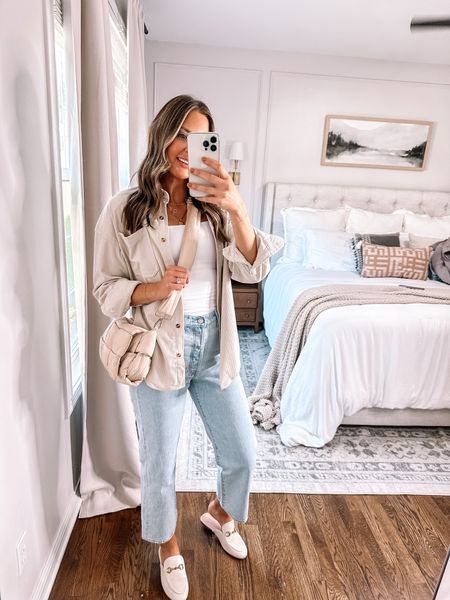 Amazon fall outfit idea head to toe! I love this corduroy button down top, my white bodysuit is on sale and so are my favorite Levi jeans! 

Wearing tts small in tops
Size 28 in jeans 



#LTKstyletip #LTKxPrime #LTKfindsunder50