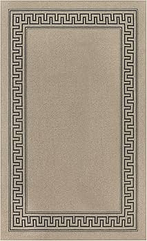 Wonnitar Modern Bordered Easy Jute 3x5 Area Rug,Washable Contemporary Entry Rug,Non-Slip Farmhous... | Amazon (US)