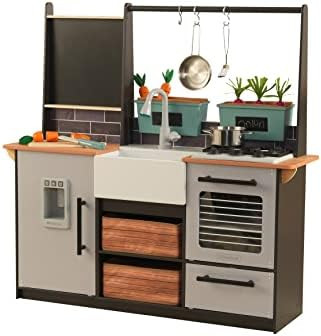 Amazon.com: KidKraft Wooden Farm to Table Play Kitchen with EZ Kraft Assembly, Lights & Sounds, I... | Amazon (US)