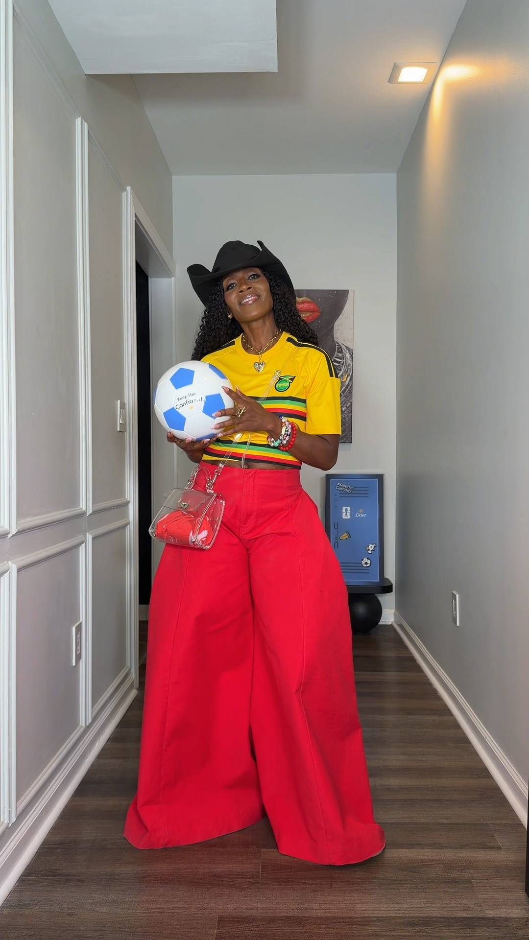 World Cup ready! Wearing a size small in jersey!
