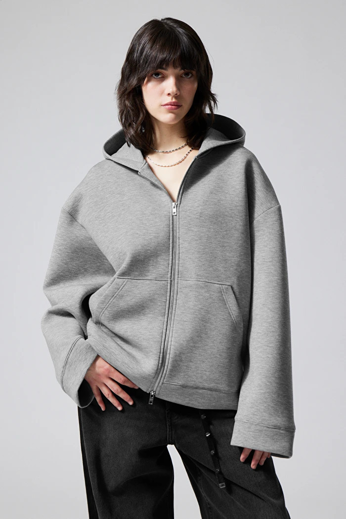 Scuba Zip Hoodie | Weekday