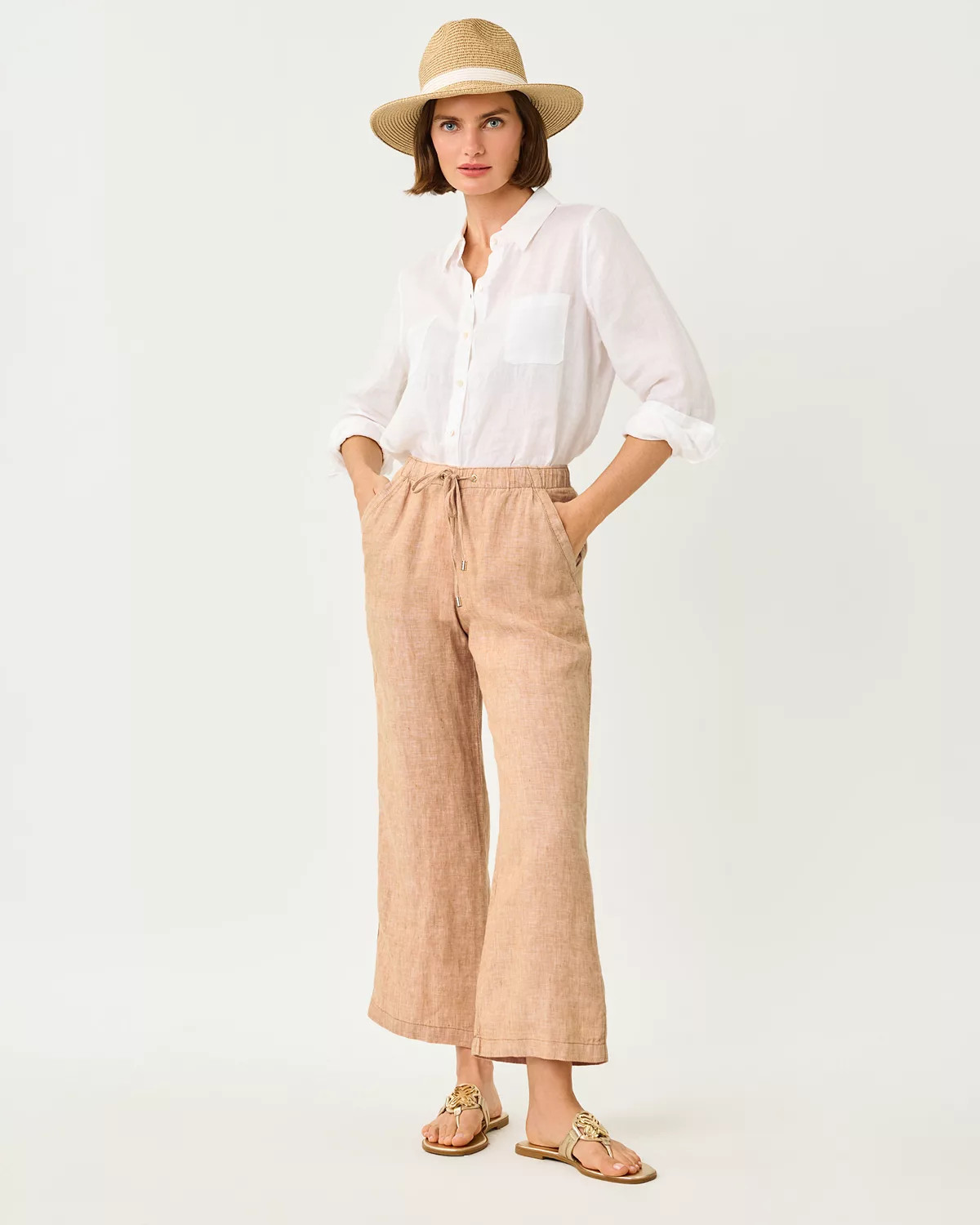 27" Brawley Linen Crop Pant | Lilly Pulitzer