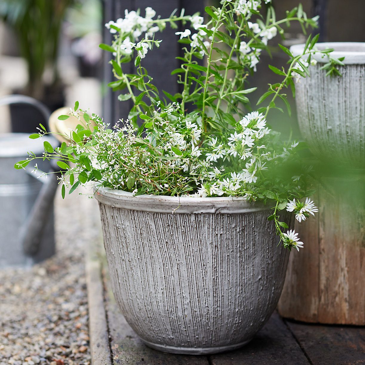 Textured Ceramic Bell Planter | Terrain