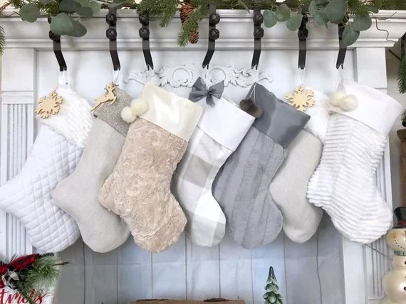 Neutral Christmas Stocking. Personalized Christmas Stockings. | Etsy | Etsy (US)