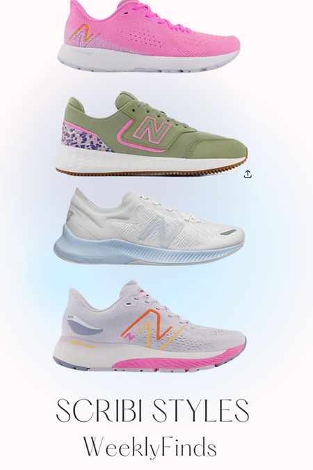 New balance on sale. Women’s sneakers. Cute sneakers. White and blue sneakers. Green sneakers. Pink sneakers. 
