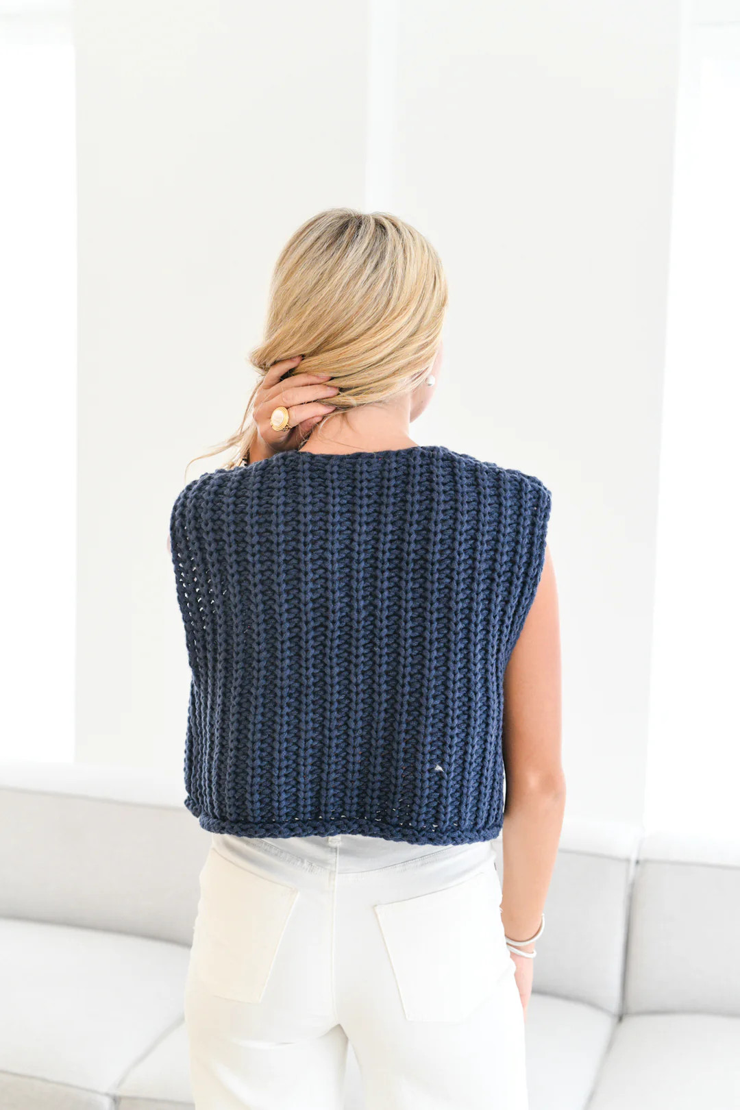 Vicky Knit Sweater Top - Navy | shopfancydboutiqe 