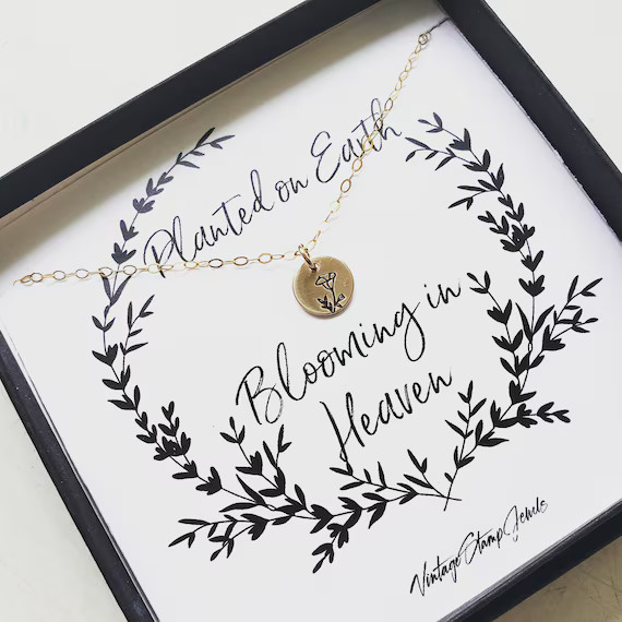 Miscarriage gift, Child loss remembrance, Miscarry Gift, Personalized Gold Necklace, Birth Month ... | Etsy (US)