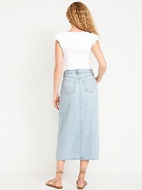 Mid-Rise Jean Maxi Skirt | Old Navy (US)