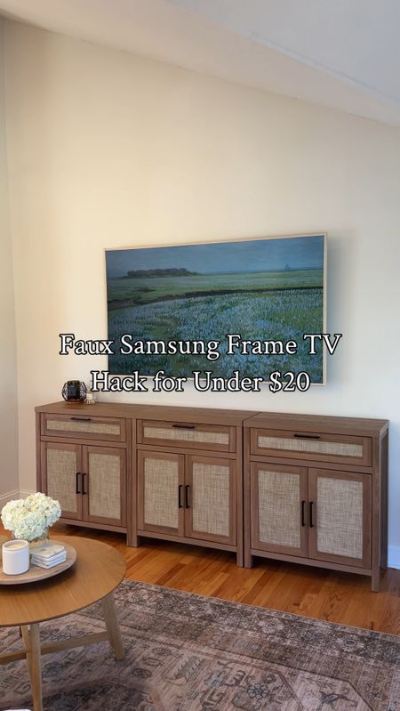 $20 DIY Samsung Frame TV hack that anybody can do!! 

This is such an easy home decor DIY, I tired it on our outdoor TV last fall and it looked so good and has held up perfectly!! It takes less than 10 to do and can be done to practically any TV. 

To find TV art, the easiest way is to go to Youtube and search “TV art” (just be careful because it could bleed onto your TV screen if left up too long - has not happened to me though). I turn down my brightness and turn up the warmth in my TV settings to give it more of a matte look. Let me know if you want a part 2 and I can show you how to do this with ANY photo or art!

Amazon diy, Samsung frame tv diy, frame tv, tv art hack, Amazon home finds, home design, home ideas #amazonhomefinds #amazonfinds #amazonhome

#LTKhome