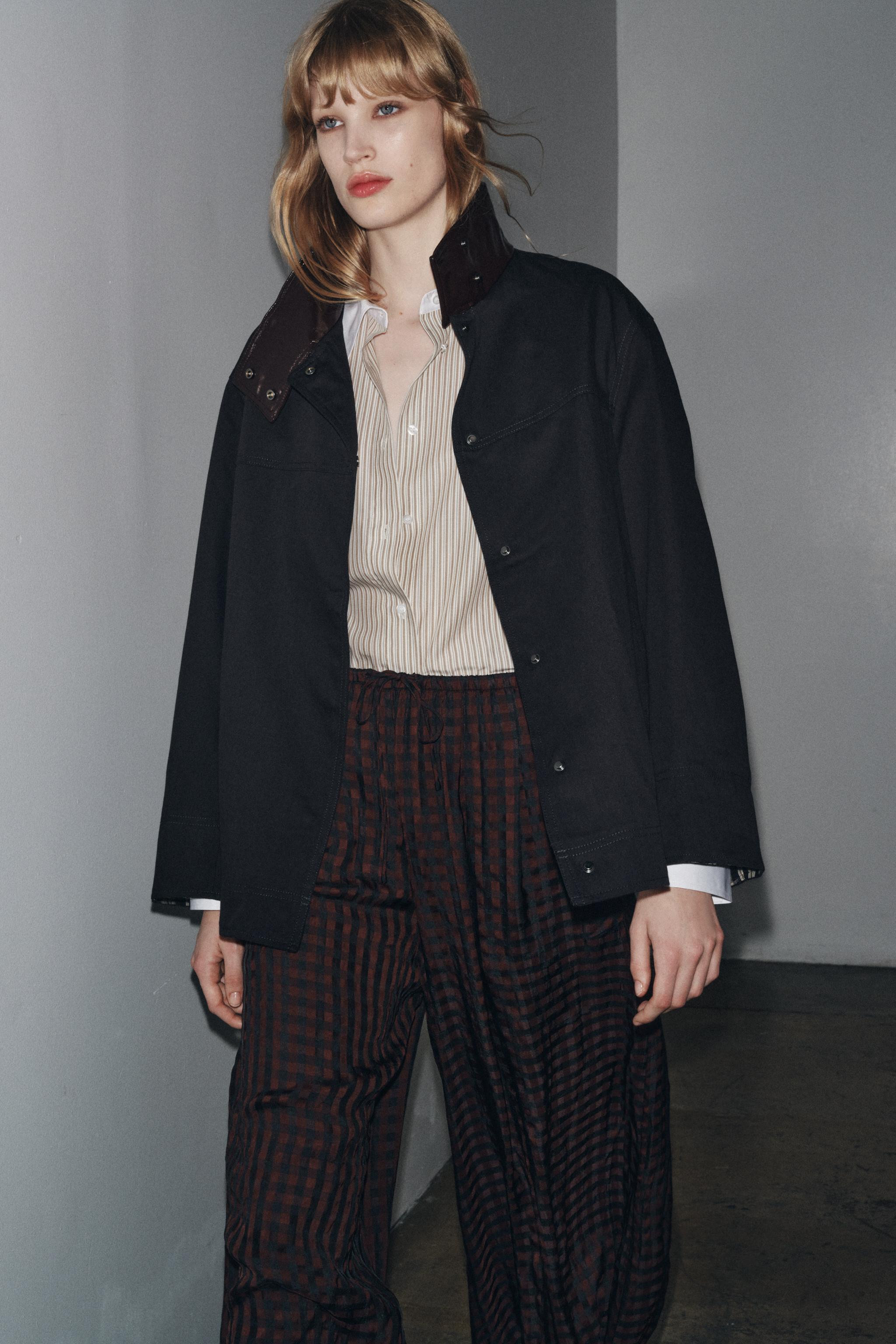 ZW COLLECTION CONTRAST COLLAR JACKET | Zara AU