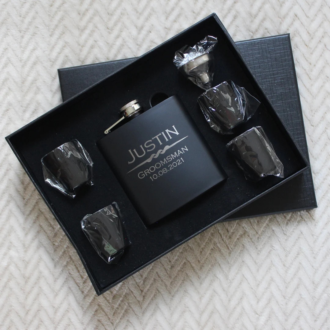 Groomsmen Flask Flask Personalized Groomsmen Gift Flask - Etsy | Etsy (US)