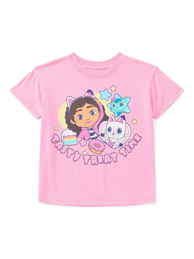 Gabby's Dollhouse Toddler Girls Graphic Tee with Short Sleeves, Sizes 12M-5T | Walmart (US)