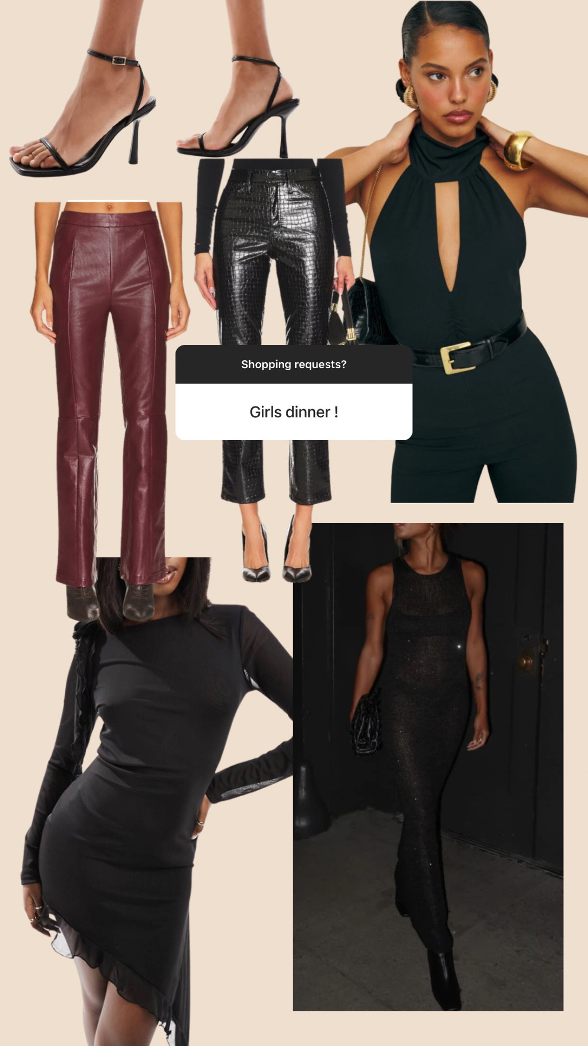 Girls night out moodboard aesthetic, going out outfit inspo, winter outfits, date night looks 

#LTKfindsunder100 #LTKparties #LTKstyletip