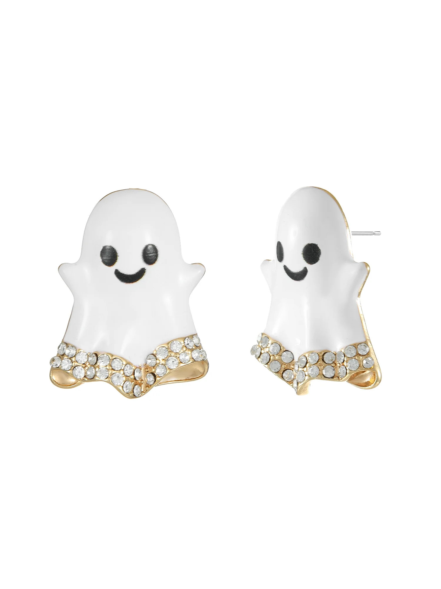 Way to Celebrate Halloween Cute Ghost Earring, White, 1 Pair | Walmart (US)
