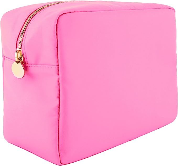 DANCOUR Large Makeup Bag Travel Toiletry Bag For Women Pink Makeup Bag Large Makeup Pouch Small M... | Amazon (US)
