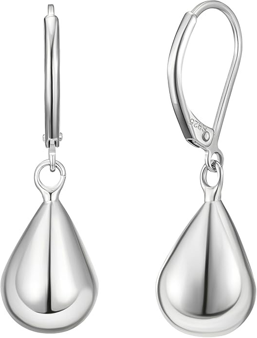 SWEETV 14K Gold Plated Statement Drop Dangle Earrings for Women, Stunning Teardrop Waterdrop Leverback Women's Earrings Jewelry Gift, 925 Sterling Silver Hypoallergenic | Amazon (US)