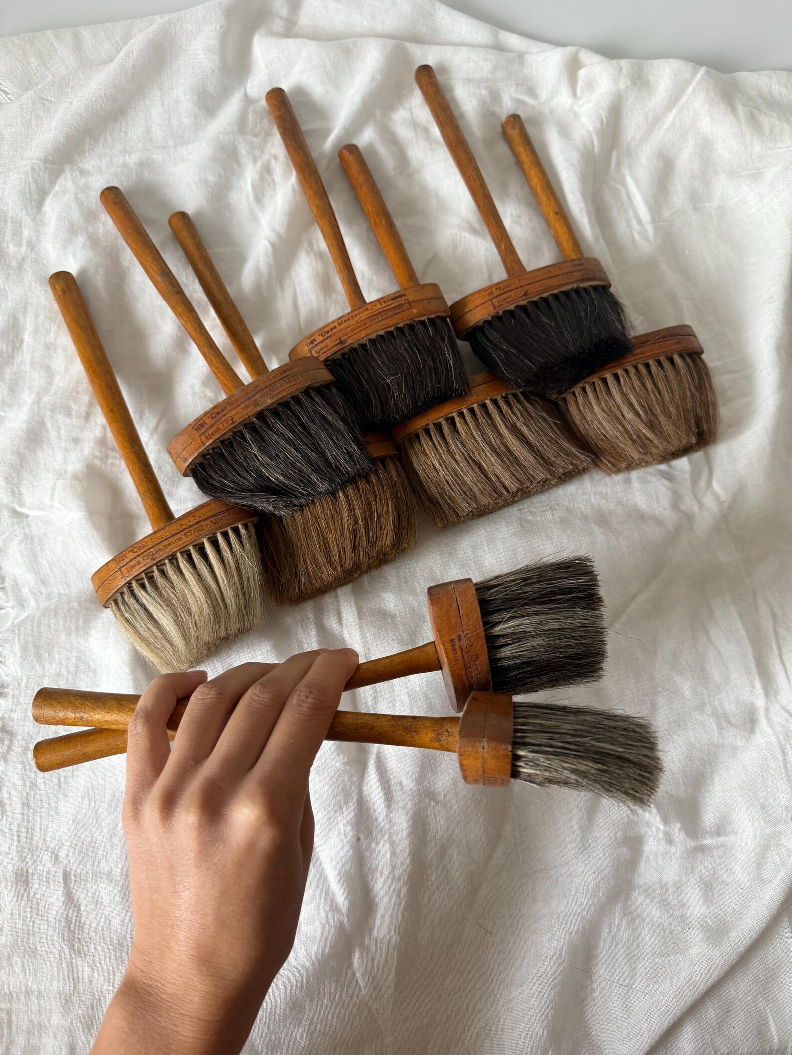 Vintage Artist Brush With Natural Hair: 1960s Wood Handle Collectible Art Tool - Etsy | Etsy (US)