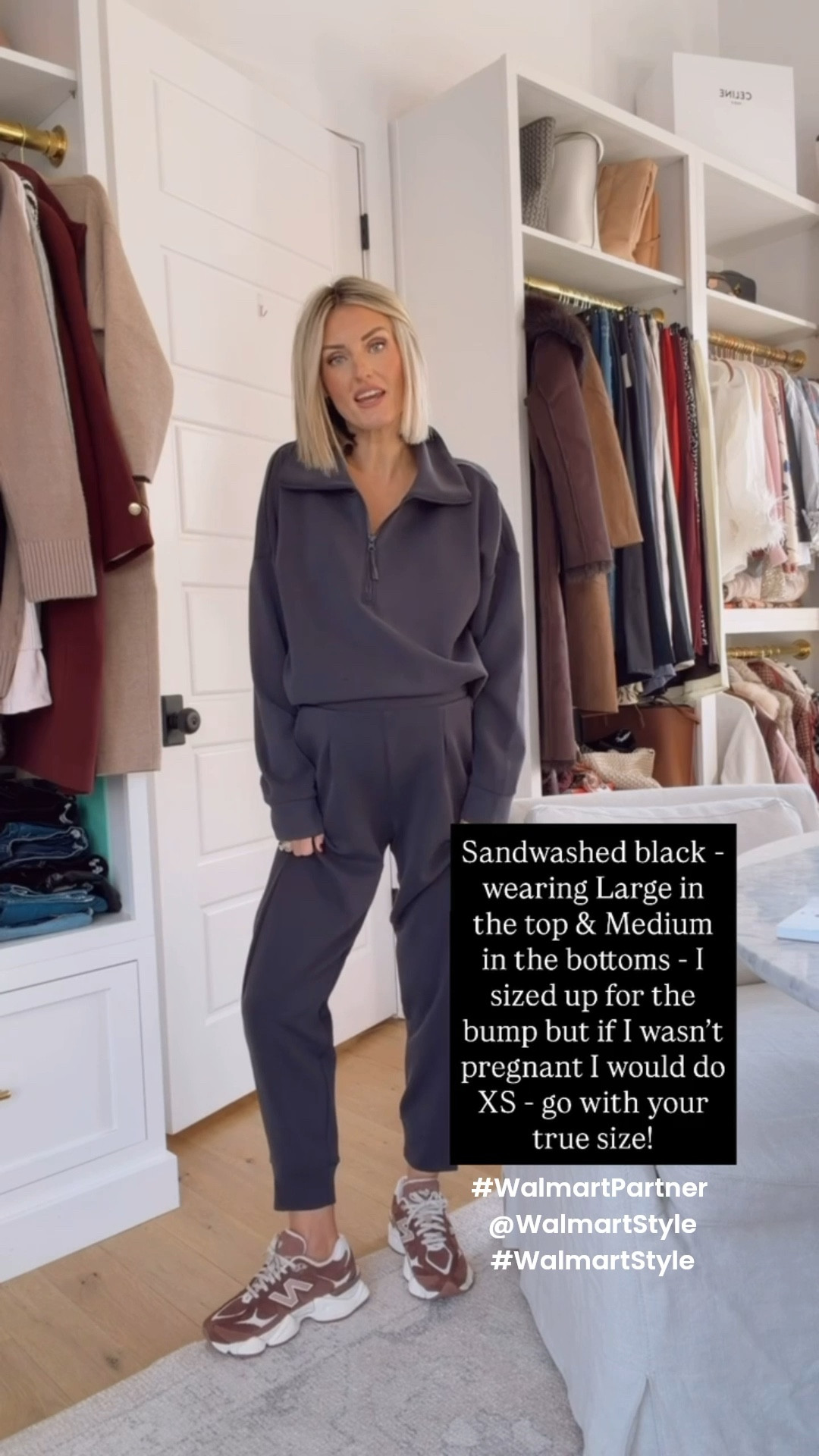 This is the other color I ordered in this lounge set! This is such a great travel outfit! I’m wearing a L in the pullover & M in the bottoms! I sized up to accommodate the bump!  #WalmartPartner @WalmartStyle #WalmartStyle

Loverly Grey, Walmart, loungewear, lounge set, matching set, travel outfit, airport outfit, athleisure 

#LTKTravel #LTKFindsUnder50