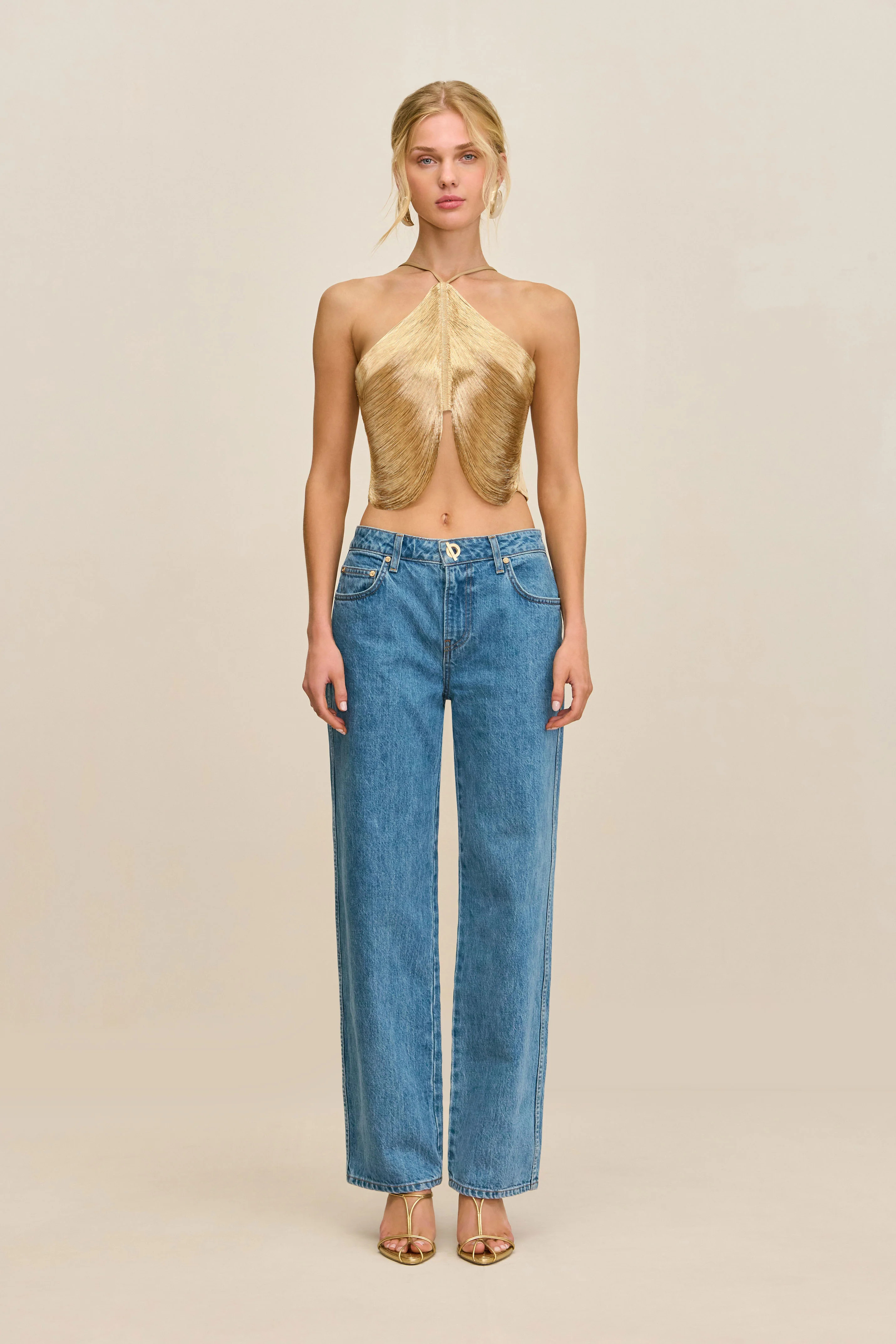 QUELLA TOP - LIGHT GOLD | Cult Gaia - US