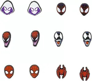 Spider-Man Spider-Verse 6 Pack Stud Earring Set | Amazon (US)