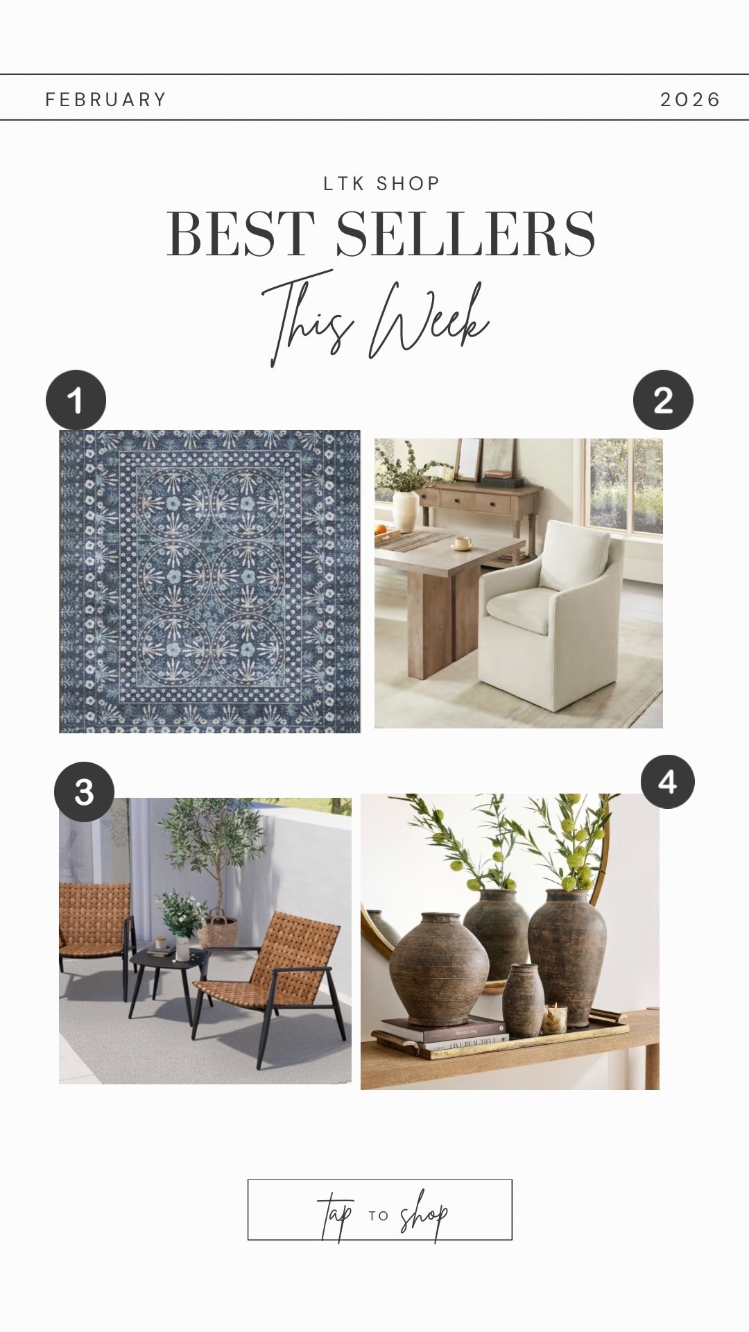 Outdoor patio set
Upholstered head chair
Stoneware vases
Denim blue area rug

This weeks home decor best sellers 🙌🏻

#LTKHome #LTKSaleAlert