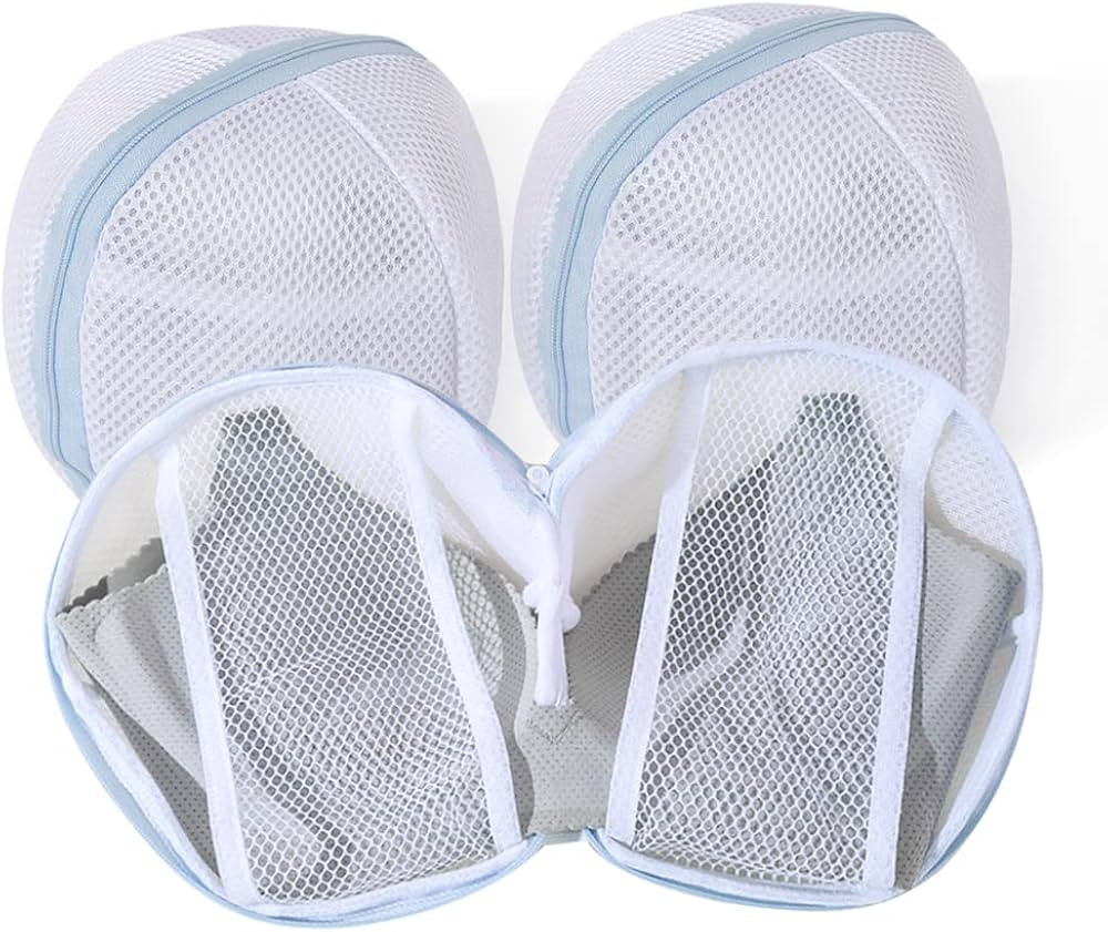Bra Wash Bags, iDeep 3Pcs Thicken Mesh Lingerie Bra Washing Bag with Zipper for Washing Machine,B... | Amazon (US)
