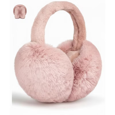 FAAYFIAN Winter Ear Muffs for Women and Men Soft Fluffy Warm Earmuffs Cute Ear Covers - Pink | Target