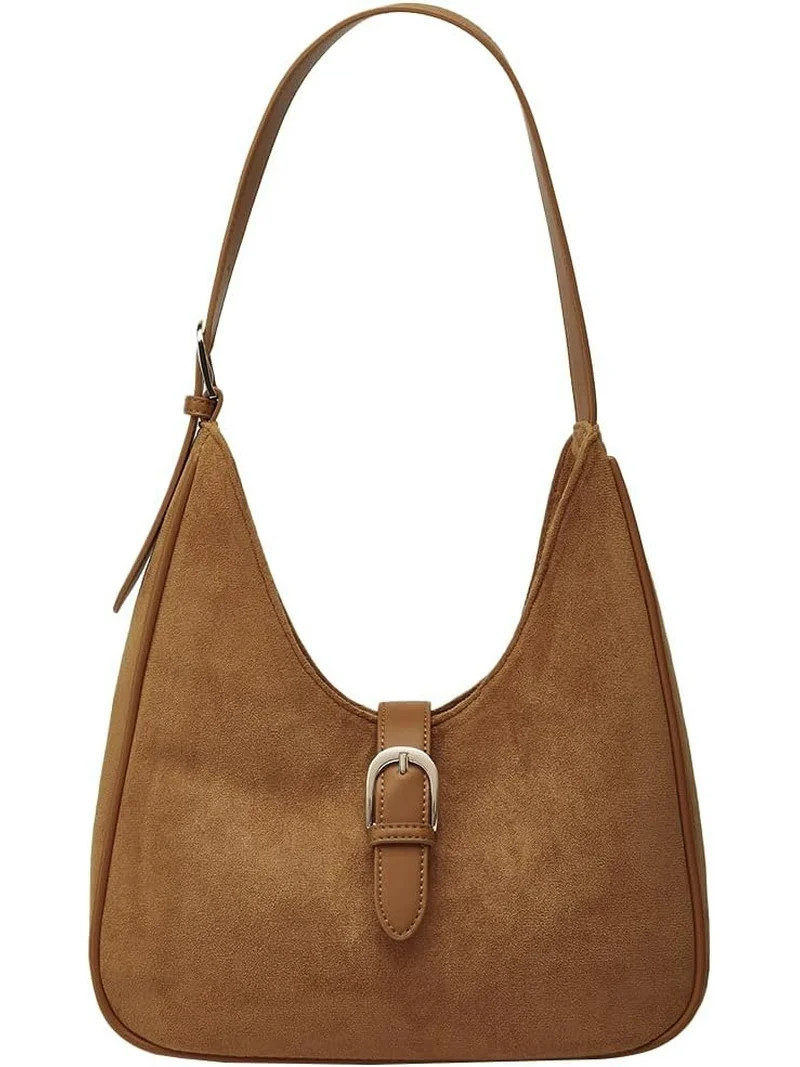 Suede Shoulder Bags For Women Retro Fall Clutch Saddle Bag Small Tote Bag Y2K Satchels Work Purse... | Walmart (US)